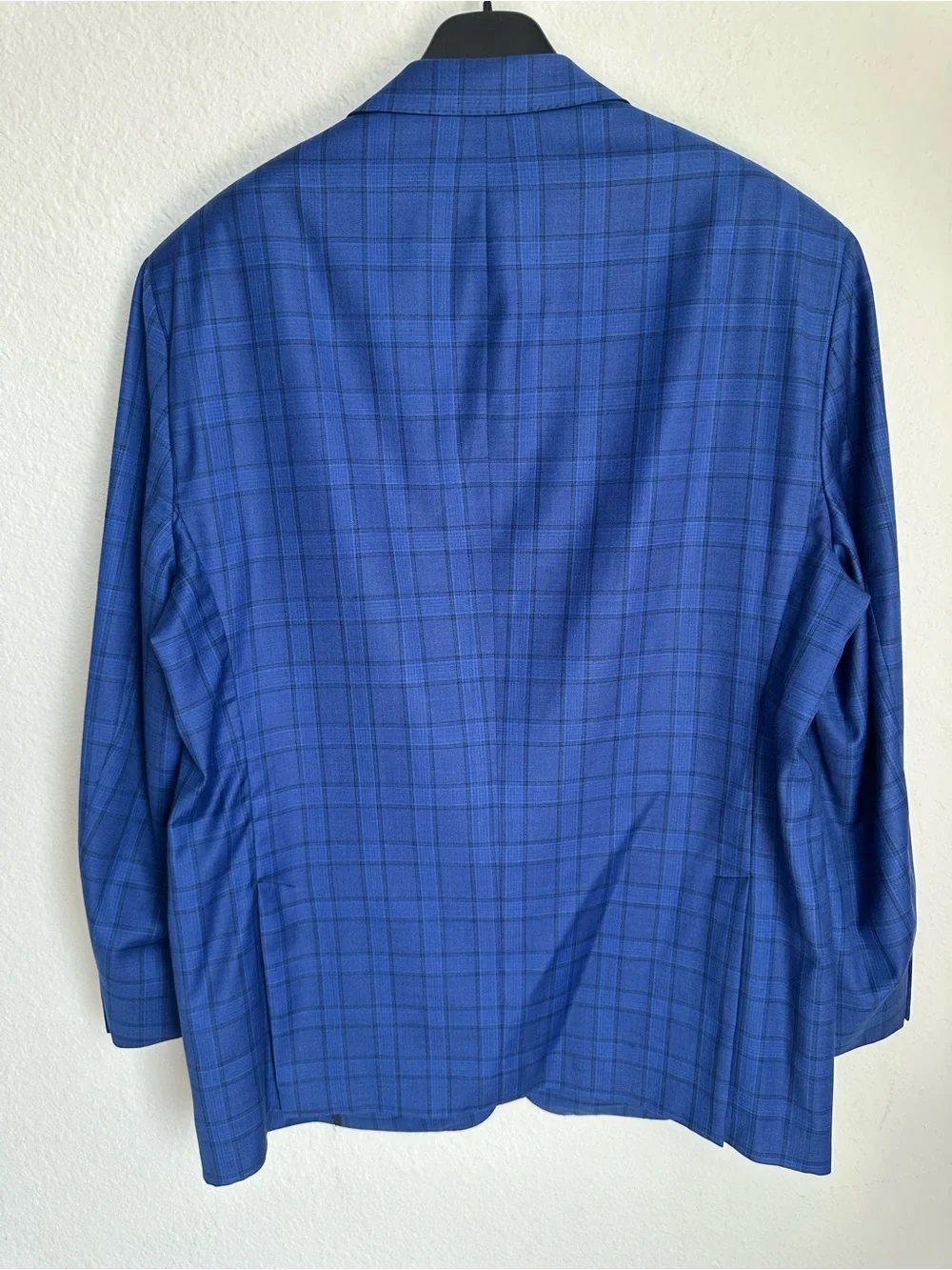 Robert Talbott Carmel Loro piana Wool blazer‎ blue plaid 46T s130 Sport Coat
